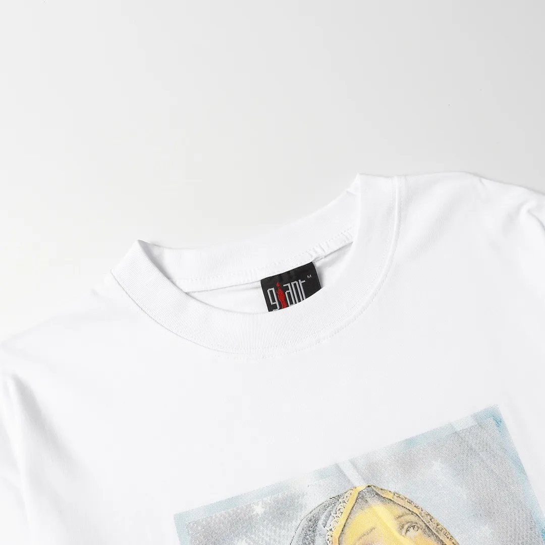 Saint Michael series trendy T craft letter drawing round neck short sleeves Style number: D3191P110 Color: white Size: S M L XL